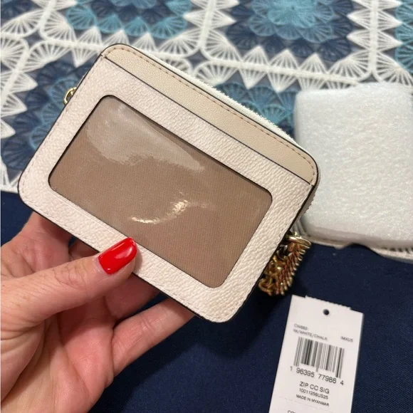 Coach signature chalk zip card wallet - Picture 2 of 5